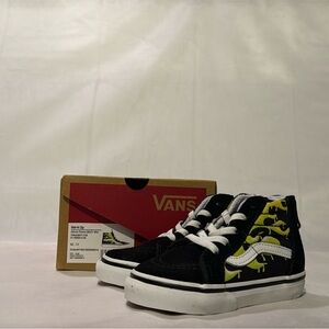 Vans Sk8-Hi Zip (Slime Flame) Black & White – Toddler Size 7 – Brand New